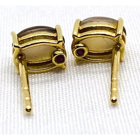 Roberto Coin White Stone 18K 750 Earrings - Picture 3 of 10